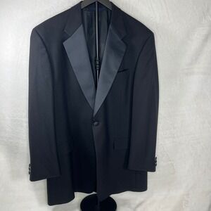 Burberry London Men's Black Wool Tuxedo Jacket Formal Evening Wear 43L
